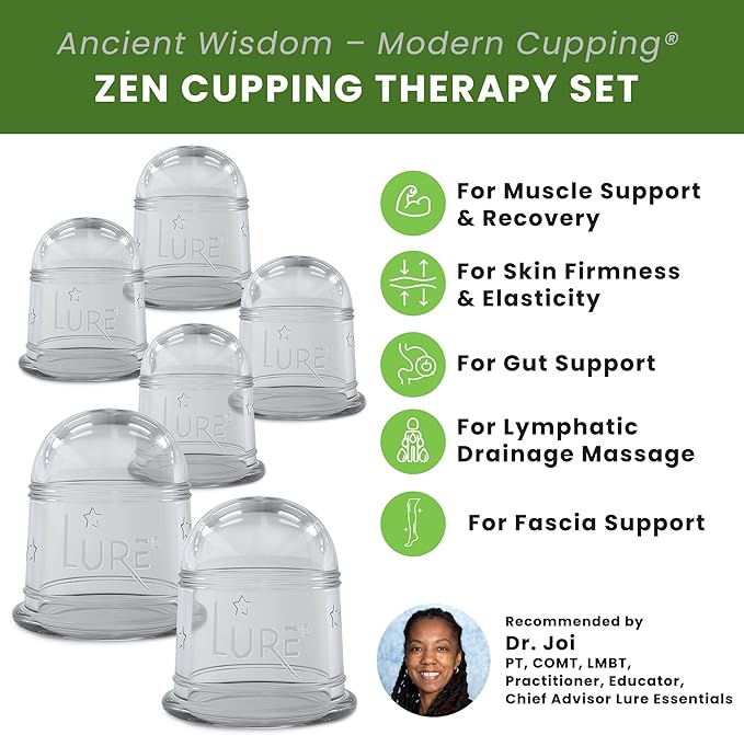 Silicone Cupping Therapy Set 6 Professional Massage Cupping Cups for Cupping Therapy Cup Kit for Massage, Myofascial Release, Cellulite Reduction-Ruum Studio Home
