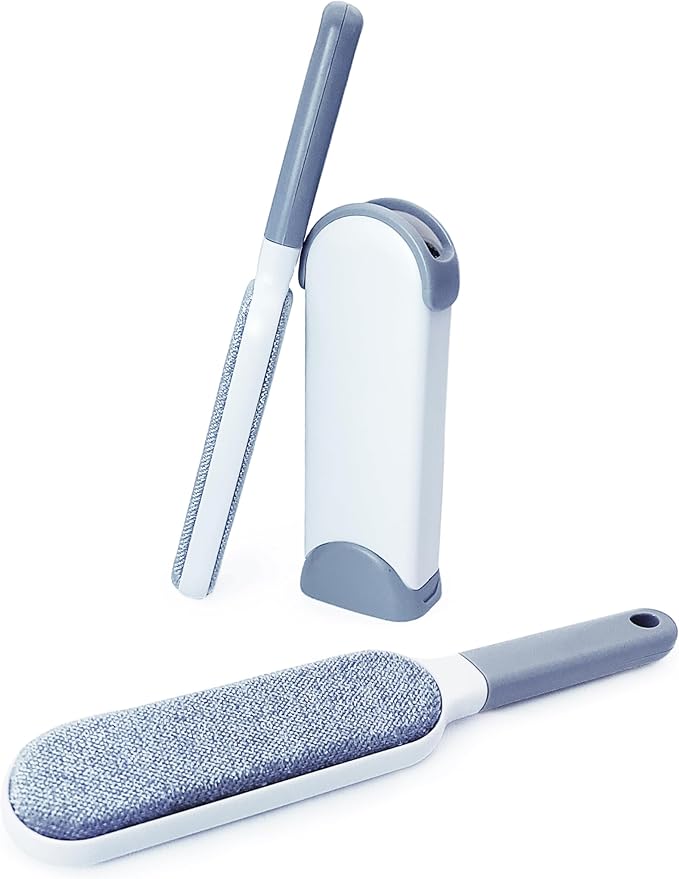Self-Cleaning Pet Hair Remover for Laundry, Dog Hair Remover, Cat Hair Remover, Pet Lint Roller Brush, Reusable Cleaner Brush, Lint Brush for Clothes, Pet Lint Brush B (Gray)-Ruum Studio Home