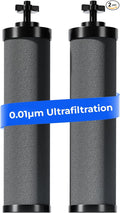 [New Upgraded Ultrafiltration] Waterdrop Black Water Filter, Replacement for Berkey® BB9-2® Black Purification Elements, Berkey® Gravity Water Filter System, 2 Pack-Ruum Studio Home