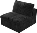Ottoman, Modular Sectional Sofa,Cushion Covers Removable, Minimalist Couch for Modern Living Room Sofa Sets for Office House,Bedroom and Apartment,No Assembly Required,Black-Ruum Studio Home