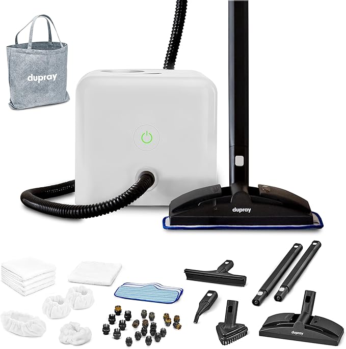 Dupray Neat Steam Cleaner with 40-Piece Accessory Kit, Powerful, chemical-free cleaning for floors, cars, tiles, grout, and more. *Kills 99.9% of Bacteria and Viruses-Ruum Studio Home