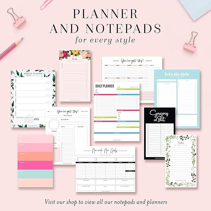 Bliss Collections Monthly Planning Pad, To Do List Notebook - Undated Tear-Off Sheets Notepad - Work Calendar, Organizer, Scheduler for Goals, Tasks - The Essential, 12" x 18", 18 Sheets-Ruum Studio Home