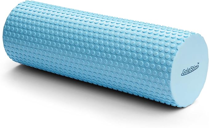 11.8 Inch Medium Density Foam Massage Roller - Light Blue Trigger Point Massage Roller for Deep Tissue Excercise, Massage and Recovery by GolgiStim-Ruum Studio Home