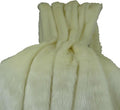 Arctic Fox Faux Fur Throw Blanket & Bedspread - Arctic Creamy White Arctic Faux Fur - Luxury Soft Faux Fox Fur - Heavy Throw, Made in USA, 16414-Ruum Studio Home