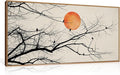 Celestdeco Large Vintage Tree Branch Framed Canvas Wall Art Set, Retro Tree Drawing Wall Decor, Nature Botanical Wall Painting, Neutral Landscape Art Print for Living Room, Bedroom, Office - 20"X40"x1-Ruum Studio Home