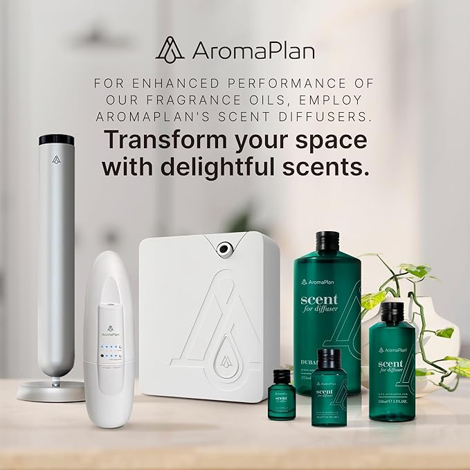 Aromaplan Hotel Scents Santal 16 Fl Oz (473ml), Home Luxury Aroma & Hotel Diffuser Oil- Hotel Diffuser Oil for Aromatherapy- USA Made, Bigger Bottle, Bolder Aroma & Longer Lasting-Ruum Studio Home