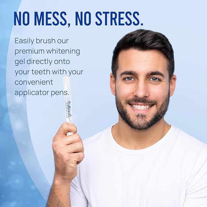 VieBeauti Teeth Whitening Pen (2 Pcs), 20+ Uses, Effective, Painless, No Sensitivity, Travel-Friendly, Easy to Use, Beautiful White Smile, Mint Flavor-Ruum Studio Home