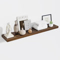 Fun Memories 55 Inch Fireplace Mentel Shelf, 10 Inch Deep Shelves for Display&Wall Storage, Rustic Wood Wall Shelf -Extra Long Floating Shelves for Living Room Laundry Room, Rustic Brown, Set of 1-Ruum Studio Home