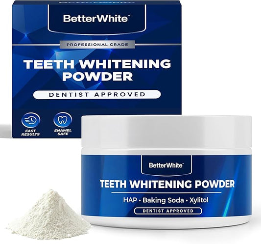 Teeth Whitening Powder - Hydroxyapatite, Remineralizing, Non-Sensitive Formula - Dentist-Approved Tooth Stain Remover & Polisher - Fluoride-Free (30 Grams)-Ruum Studio Home