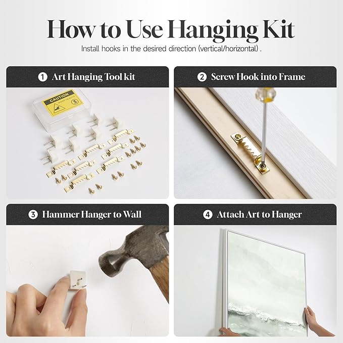 Large Framed Sage Green Abstract Landscape Wall Art for Living Room, 3 Piece Modern Canvas Prints Paintings Artwork for Walls, Minimalist Abstract Pictures for Hallway, Office Wall Decor 24x36 In-Ruum Studio Home