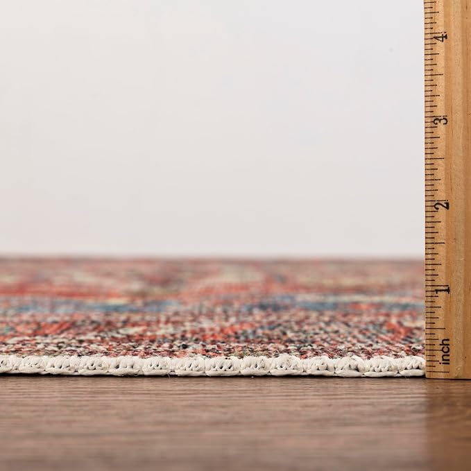 Keen Home Design 2x12 Rug - Machine Washable Runner with Non-Slip Backing, Ideal for Hallway, Entryway, Kitchen, Laundry Room - Vintage, Easy Clean, Durable, Low Pile Rug - (2'6" x 12')-Ruum Studio Home