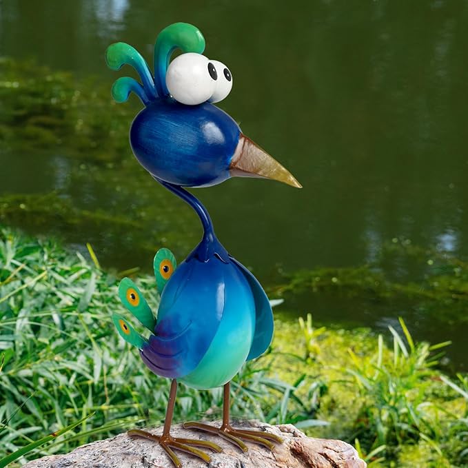 Kircust Peacock Decor Metal Yard Art Outdoor Statues Lawn Decorations Outside Garden Peacocks Decoration for Home-Ruum Studio Home