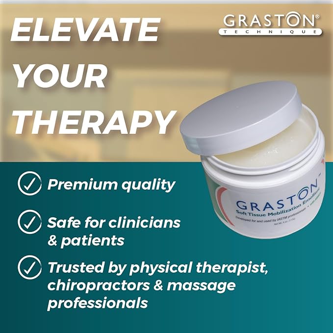 Graston Technique Arnica Soft Tissue Emollient - 4oz Jar Pro-Grade Therapy Cream for IASTM, Massage, Relief, and Recovery, 12-Pack-Ruum Studio Home