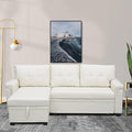 Naomi Home Laura Sectional Sofa White/Air Leather-Ruum Studio Home
