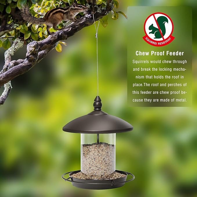 Pack of 2 Bird Feeder for Backyard Birds. Bronze-Ruum Studio Home