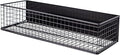 Magnetic Basket, Magnetic Shelf for Fridge,Magnetic Spice Rack Wire Mesh Magnetic organizer Holder Accessories for Office Kitchen Classroom Storage, Black-High, 13.77" x 5.11" x3.26"-Ruum Studio Home