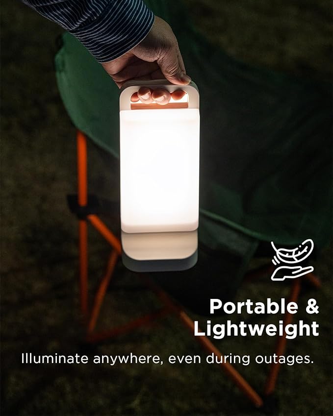 Camping Lantern, solar Lanterns, 6000mAh Rechargeable Light 2-in-1 Dimmable Outdoor Waterproof Gear with USB Charging – lanterns for power outages Hurricane, Hiking, Fish, Emergency, and Home-Ruum Studio Home