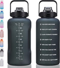64oz,100oz,128oz Large Motivational Water Bottle with Time Marker, Leakproof & BPA Free Half Gallon Big Water Bottle with Straw Handle Tritan Frosted Water Jug for Gym,Fitness,Outdoor Sports-Ruum Studio Home