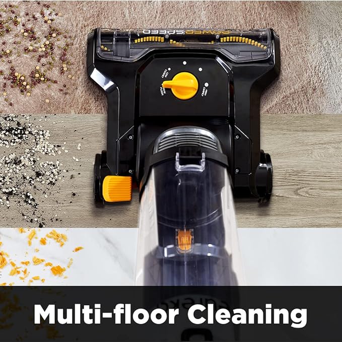 EUREKA PowerSpeed Lightweight Powerful Upright Vacuum Cleaner for Carpet and Hard Floor, Pet Turbo, Black,Yellow-Ruum Studio Home