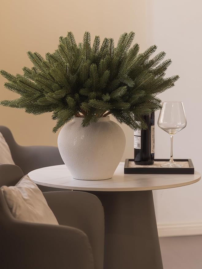 MISSPIN 12 Pcs 19.5 Inches Christmas Cedar Branches, Cedar Artificial Christmas Branches DIY Crafts Faux for Xmas Indoor Outdoor Home Decor-Ruum Studio Home