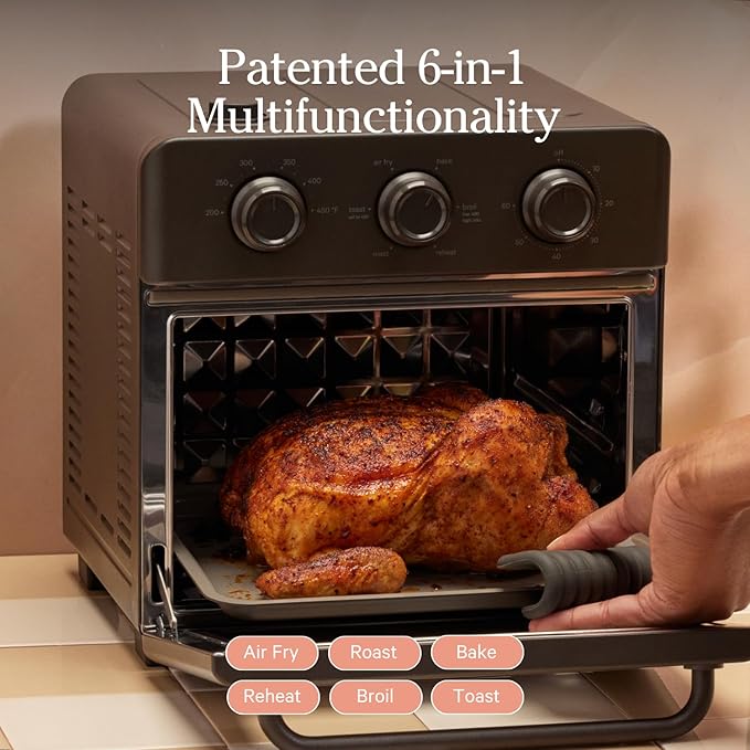 Our Place Wonder Oven | 6-in-1 Air Fryer & Toaster Oven with Steam Infusion | Compact, Countertop Friendly, Fast Preheat, Multifunctional | Air Fry, Toast, Roast, Bake, Reheat & Broil | Char-Ruum Studio Home