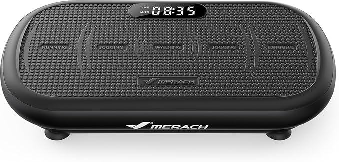 MERACH Vibration Plate Exercise Machine, Vibration Plate 440 Lbs Capacity, Bluetooth and Silicone Pedal, Stimulate Deep Fat, Vibration Plate for Lymphatic Drainage, Vibrating for Weight Loss-Ruum Studio Home