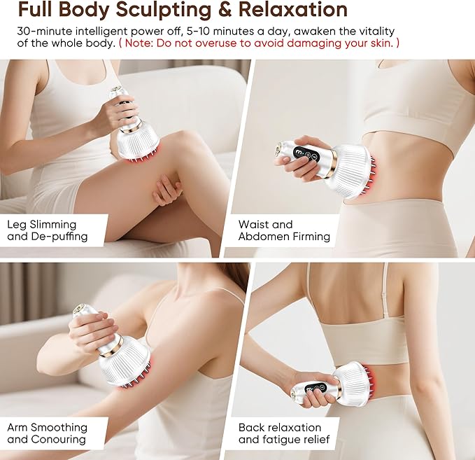 Multford 3 in 1 Body Sculpting Machine & Lymphatic Drainage Massager,Portable Cellulite Massage Tool，Skin Tightening Device for Legs, Arms & Belly, Body,Effectively Tightens The Skin-Ruum Studio Home