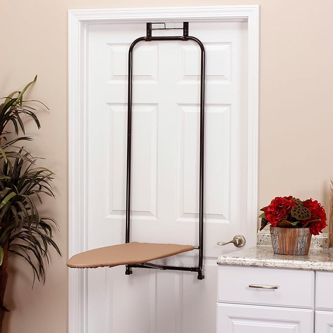 Household Essentials Over-The-Door Steeltop Ironing Board-Ruum Studio Home