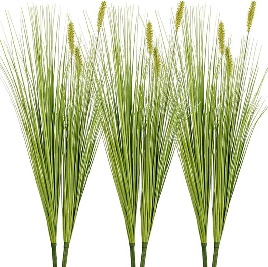 Melorca&Guilla Artificial Plants 6PCS 27“ Fake Tall Onion Grass Faux Plant,Artificial Grass Greenery Shrubs Bushes for Garden Porch Window Box Shop Office Home Décor-Ruum Studio Home