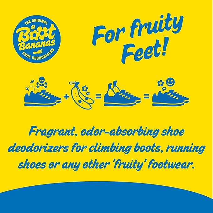 Boot Bananas Original Shoe Deodorizer | Long-Lasting, Reusable Sports Shoe Deodorizer Odor Neutralizer & Air Purifier | Eco-Conscious | Lasts 6 to 12 Months | 1 Pair-Ruum Studio Home