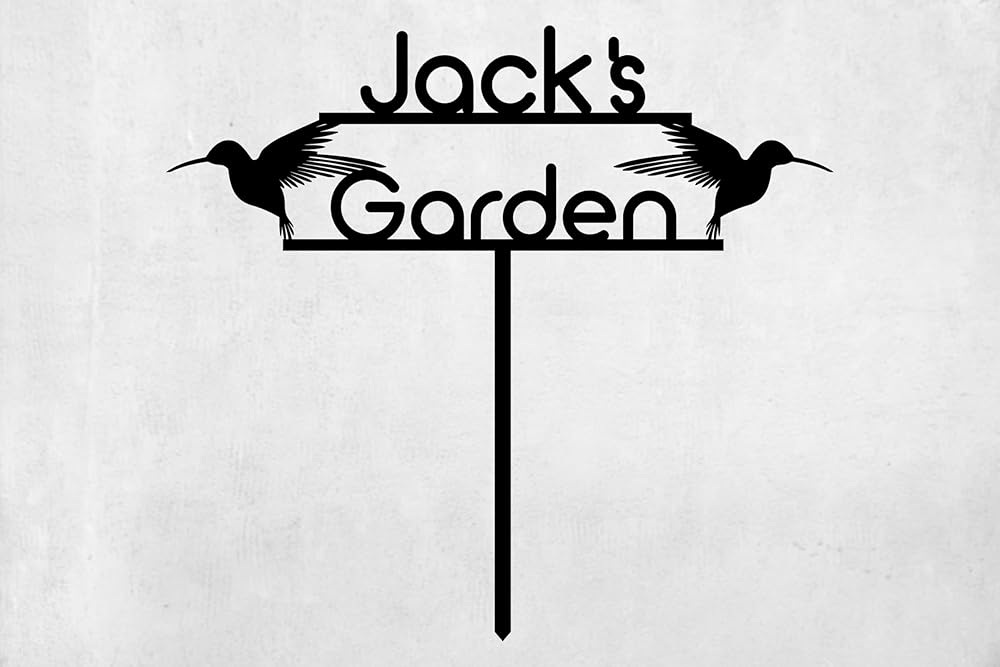Personalized Metal Garden Sign with Stake, Custom Garden Decor for Outdoor, Custom Family Name Sign, Patio Decorations, Lawn Art, Farmhouse Decorative, Housewarming Gift (CstmDesign9)-Ruum Studio Home