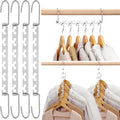 HOUSE DAY Space Saving Hangers for Clothes 4 Pack, Heavy Duty Hanger Organizer | 30 Lbs Capacity |, Metal Magic Hanger, Sturdy Multi Hangers, Closet Space Saver Closet Organizers and Storage-Ruum Studio Home