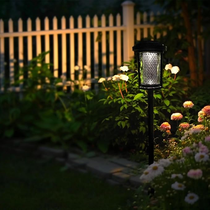 EcoGreen Outdoor Pathway Solar Light, 4pcs Pack,Garden Patio Balcony Walk Way Lights, Aluminum Leg, 5000K Daylight, IP65 Waterproof, 2.44*13.4in-Ruum Studio Home