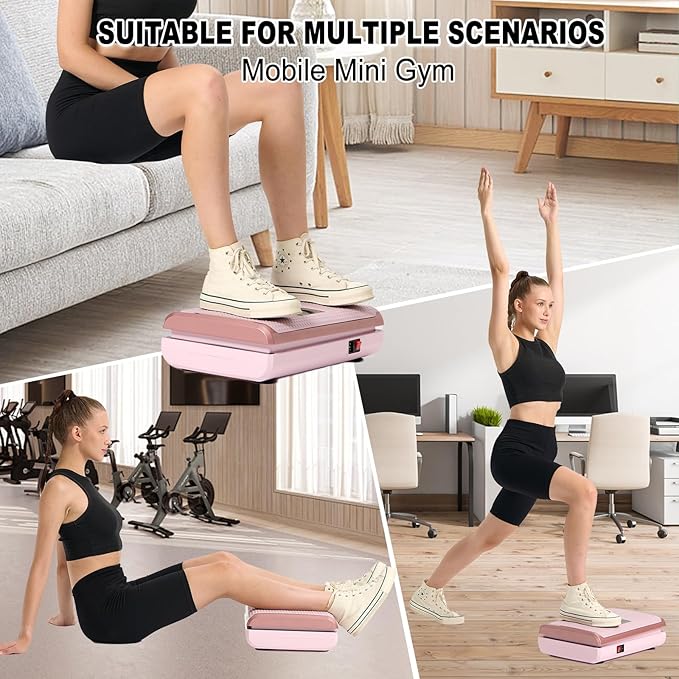 HOTWAVE Vibration Plate Exercise Machine for Lymphatic Drainage, Power Vibrating Plates Platform for Weight Loss - Whole Body Shaker Vibration Plate Machine Home Gym Shaping Fitness Workout-Ruum Studio Home