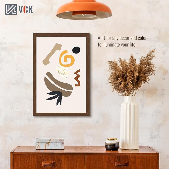 VCK 20x30 Brown Poster Frame 3 Pack, Wood Picture Frame with Exclusive Wood Grain, Wall Mounting Hanging-Ruum Studio Home