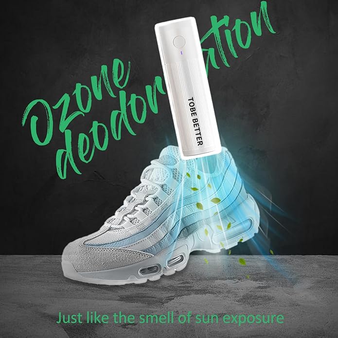 Shoe Deodorizer Rechargeable Ozone Tech Eliminates Odors in All Footwear, Auto Shut-Off Durable Dryer-Style Freshener-Ruum Studio Home
