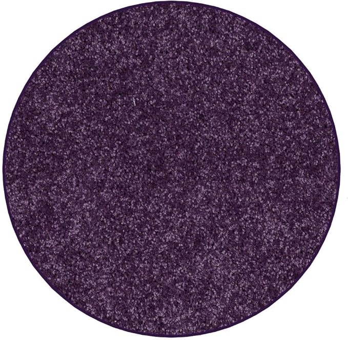 KOECKRITZ Soft and Colorful Kids Classroom Area Rugs (Passes Flammability Pill Test) Many Sizes and Bright Colors to Select from (3' Round, Eggplant)-Ruum Studio Home
