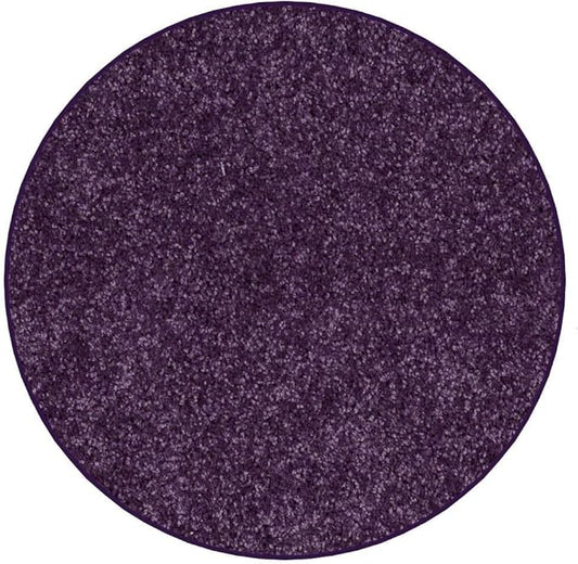 KOECKRITZ Soft and Colorful Kids Classroom Area Rugs (Passes Flammability Pill Test) Many Sizes and Bright Colors to Select from (12' Round, Eggplant)-Ruum Studio Home
