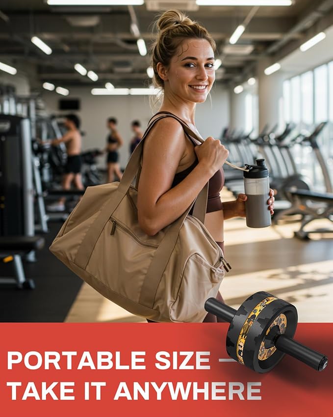 VINSGUIR Ab Roller Wheel, Abs & Core Workout Equipment for Home Gym with Knee Pad Accessories, Abdominal Wheel for Full-body Strength Training-Ruum Studio Home