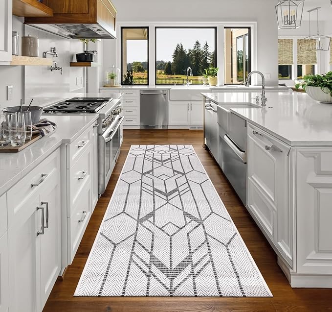 Keen Home Design Terrace Outdoor Runner Rug - 2x12 Washable Indoor/Outdoor Rug for Patio, Kitchen, Balcony, Beach, Garden, Deck and Porch, Size: 2'2"x11'10"-Ruum Studio Home