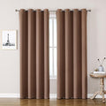 ChrisDowa Room Darkening Curtains 80 Inches Long 2 Panels Set for Living Room, Grommet Thermal Insulated Blackout Curtains for Bedroom (Cappuccino, 52 x 80 Inch)-Ruum Studio Home