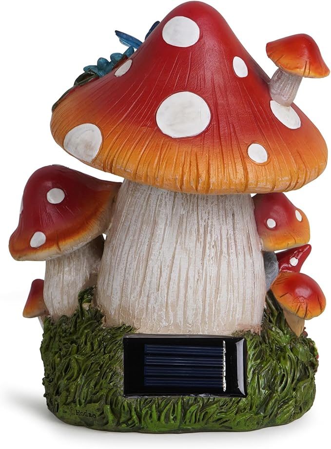 Hodao Spring Garden Mushroom Gnomes Decorations Mushroom House Ornaments Decor for Porch, Garden Yard Spring Lighting House for Outdoor Decor Birthday Gifts for Mom, Grandma,Women-Ruum Studio Home