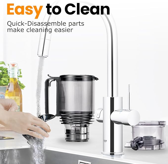 Cold Press Juicer,Slow Masticating Juicer Machines with 5.3" Large Feed Chute for Most Fruits and Vegetables,Easy to Clean Lemon Orange juicer with 250W Motor and High Juice Yield,Metal Gray-Ruum Studio Home