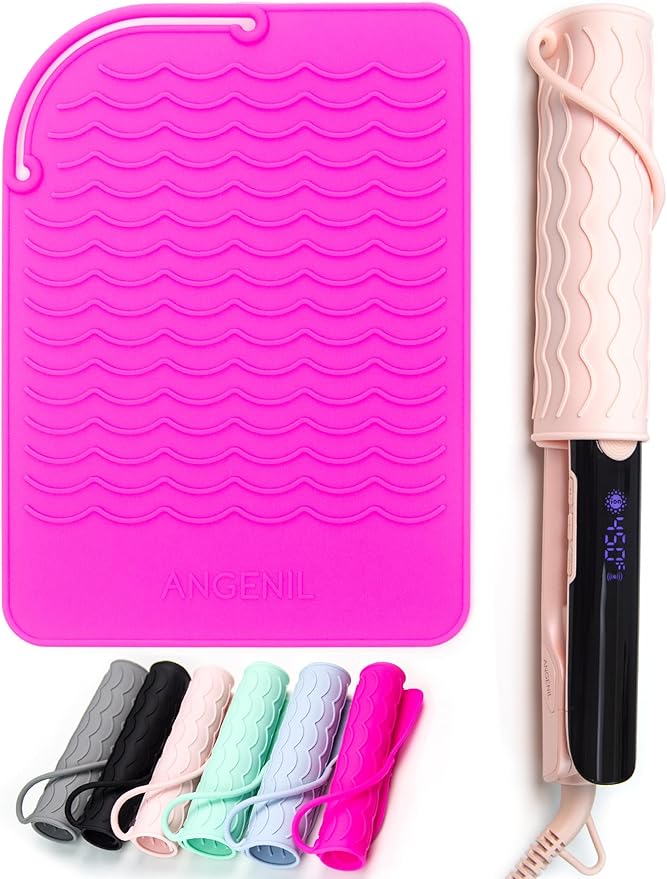 ANGENIL Heat-Resistant Silicone Mat for Hair Irons, 9 x 6.5 inch, Protecting Your Counter Safely-Ruum Studio Home
