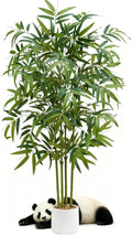 Artificial Bamboo Tree 5FT Tall Fake Plants Faux Silk Plant, Faux Bamboo Plant for Home Office Indoor Outdoor Decor Artificial Trees with Tall Planter-Ruum Studio Home