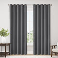 ChrisDowa Blackout Curtains 70 inches Wide for Bedroom - 2 Panels Set Extra Wide Grommet Thermal Insulated Room Darkening Curtains for Living Room (Grey, 70 x 84 Inch)-Ruum Studio Home