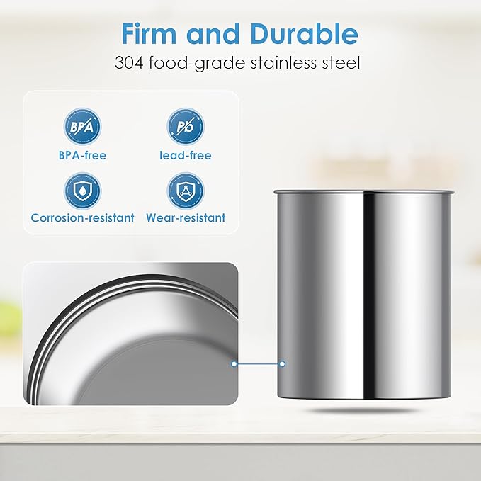 AQUA CREST Gravity Water Filter System, 304 Stainless Steel Countertop System with 4 Filters and Anti-Slip Stand, Reduce Fluoride and Chlorine, 2.25G, for Home, Camping, RVing, Off-Grid, Emergencies-Ruum Studio Home