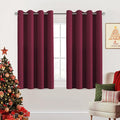 H.VERSAILTEX Christmas Blackout Curtains Premium Blackout Thermal Insulated Room Darkening Curtains for Bedroom/Living Room - Classic Grommet Top (2 Panels, Burgundy, 52 Inch by 45 Inch)-Ruum Studio Home