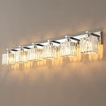Modern 6-Light Chrome Crystal Bathroom Vanity Light Fixtures-Ruum Studio Home