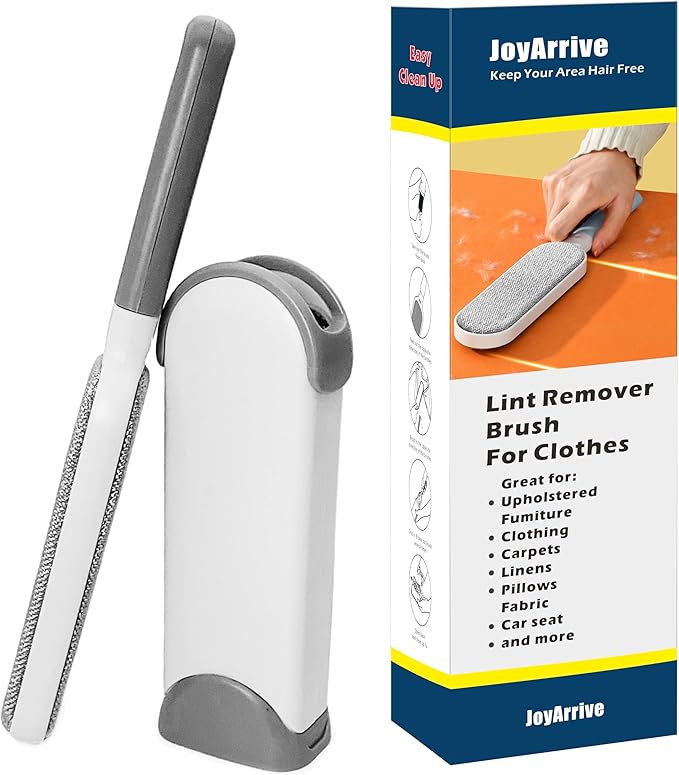 Self-Cleaning Pet Hair Remover for Laundry, Dog Hair Remover, Cat Hair Remover, Pet Lint Roller Brush, Reusable Cleaner Brush, Lint Brush for Clothes, Pet Lint Brush B (Gray)-Ruum Studio Home